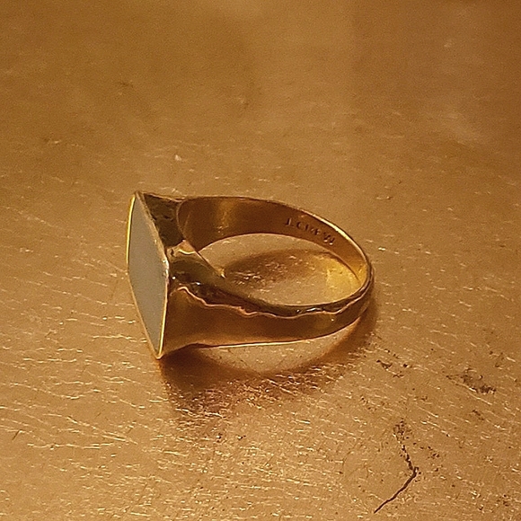 14K Gold Plated/.925 Sterling Silver Semi-Precious Stone Ring - Picture 2 of 5